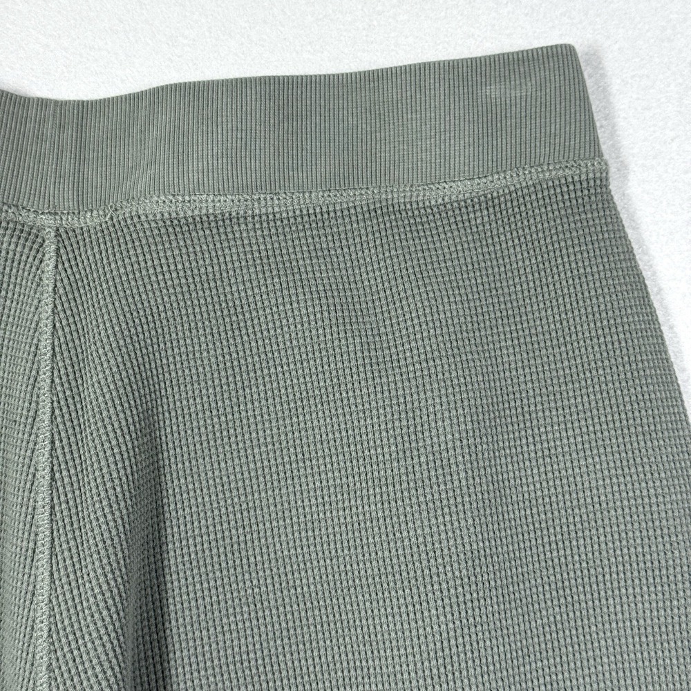 Pact Pants Womens XL Thermal Waffle Wide Leg Pant Organic Lounge Pull On Green - Picture 7 of 13